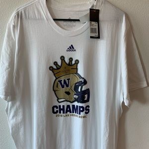 Adidas UW 2019 Las Vegas Bowl Game Champs T Shirt